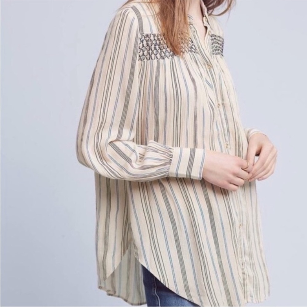 A N T H R O P O L O G I E Pinstripe Button Down - image 1